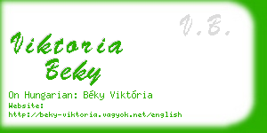 viktoria beky business card